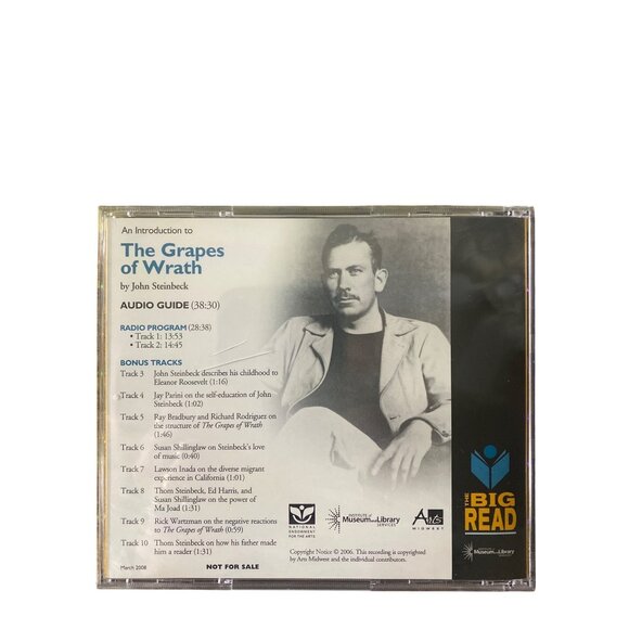 The Big Read "The Grapes Of Wrath" Audio Guide CD - Picture 2 of 2